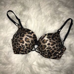 Leopard Print Push-Up Bra